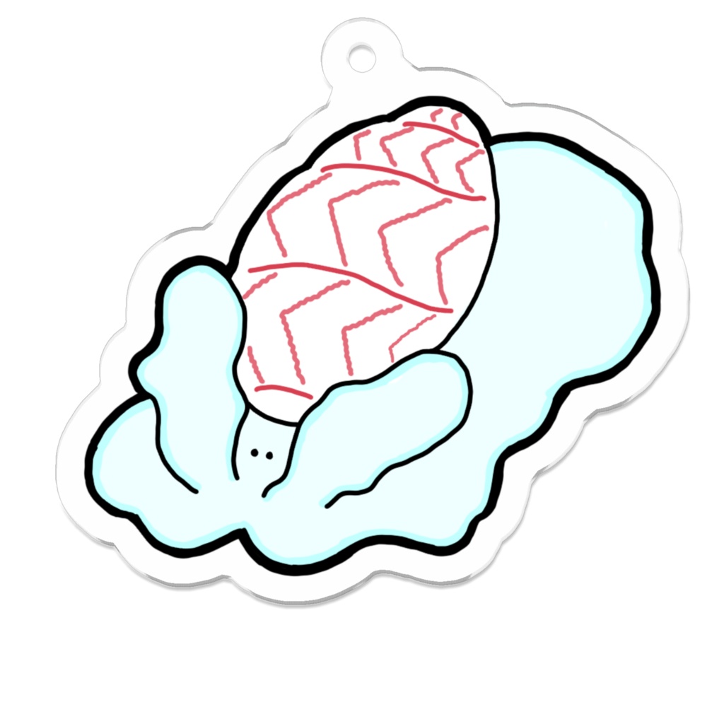 ベニシボリガイのキーホルダー