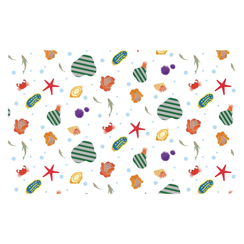 夏のタイドプール柄 ICステッカー