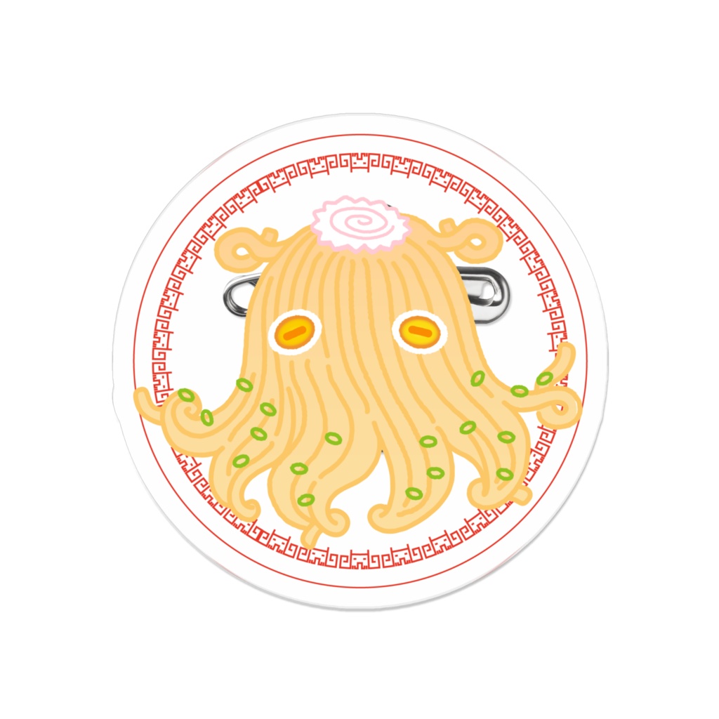 ラーメンダコちゃん　アクリルバッチ