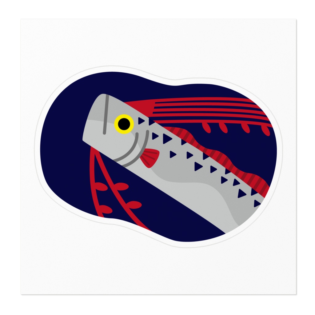 リュウグウノツカイのステッカー