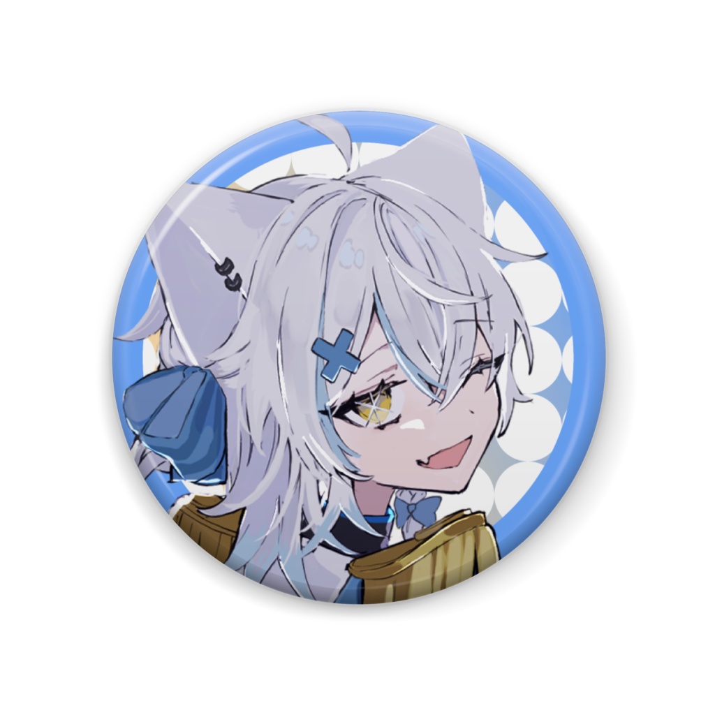 【活動一周年記念】来てくれてほんまにありがとう!シロくん。の缶バッジ