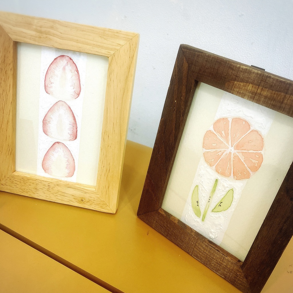 【ミニ原画】フルーツサンド(みかん)