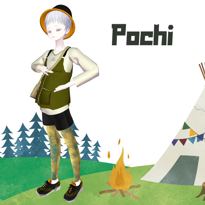 【無料/Pochi by KT全アバター対応】SIMPLE CAMP WEAR【#VirtualCampers コラボ】