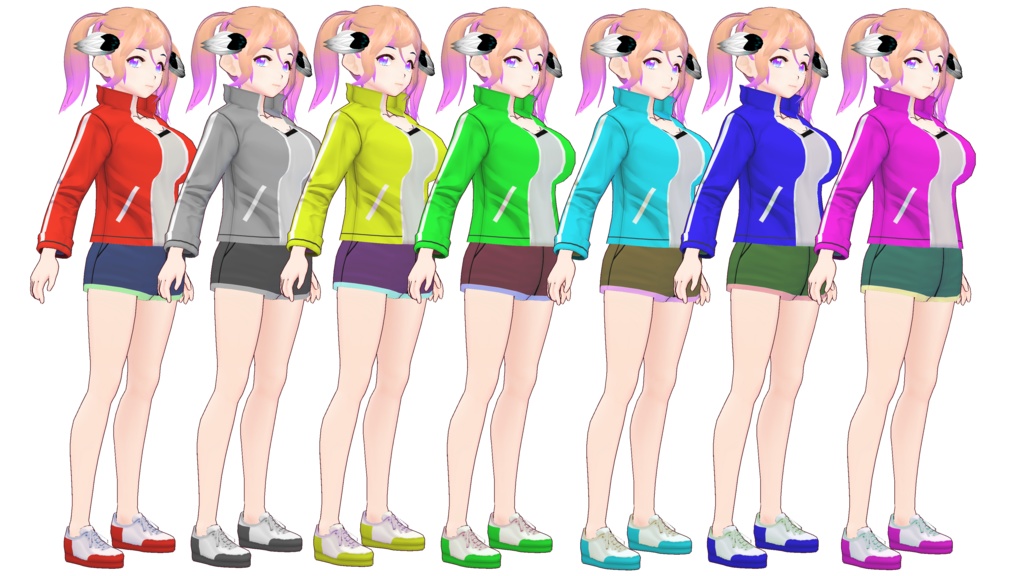 VRoid Michiru BNA Outfit Texture File, 7 Variants - VRoid 影森みちる BNA ビー・エヌ・エー Outfit Texture File、7バリアント-