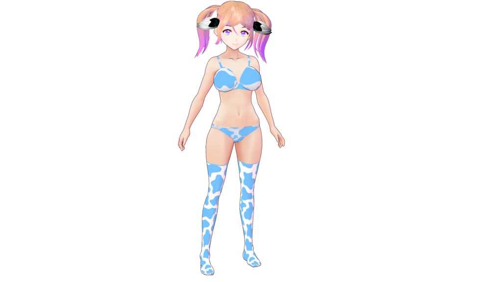 Cow Thigh highs and Lingerie, 5 Variants - 牛の太ももの高さとランジェリー、5つのバリエーション