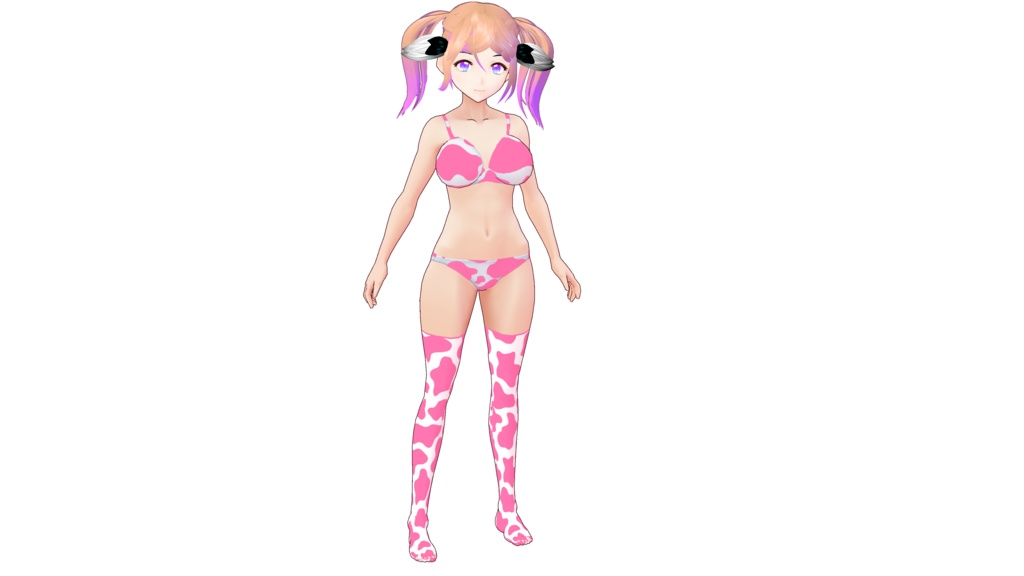 Cow Thigh highs and Lingerie, 5 Variants - 牛の太ももの高さとランジェリー、5つのバリエーション