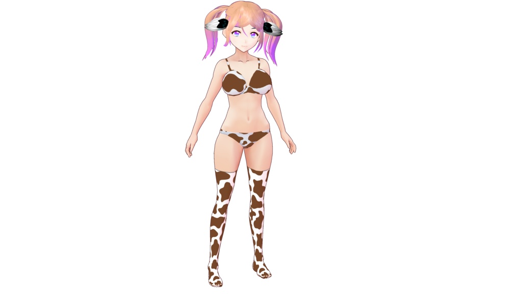 Cow Thigh highs and Lingerie, 5 Variants - 牛の太ももの高さとランジェリー、5つのバリエーション