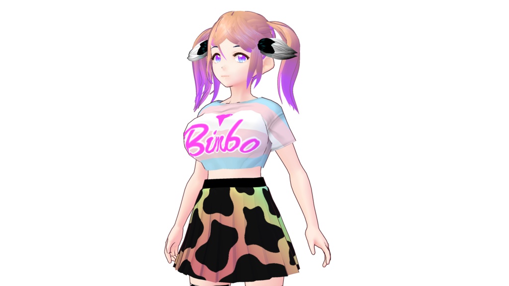 Vroid Cow Print Skirts And Mini Skirts! 10 Variants! - Vroidカウプリントスカートとミニスカート! 10種類!
