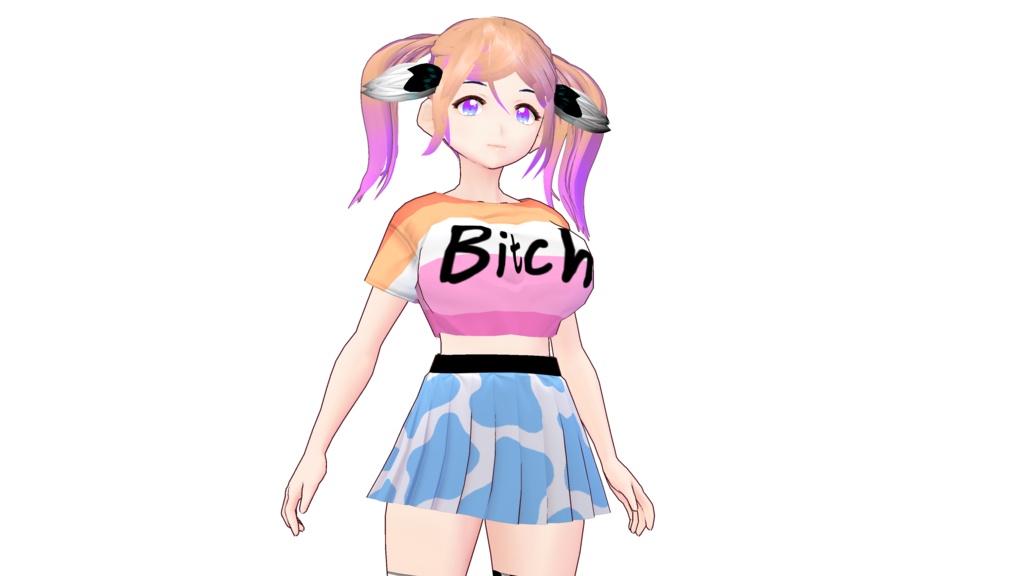 Vroid Cow Print Skirts And Mini Skirts! 10 Variants! - Vroidカウプリントスカートとミニスカート! 10種類!