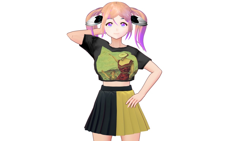 Vroid 50/50 Emo Skirt Edgy 20 Variants! - Vroid 50/50エモスカートエッジの効いた20バリエーション!