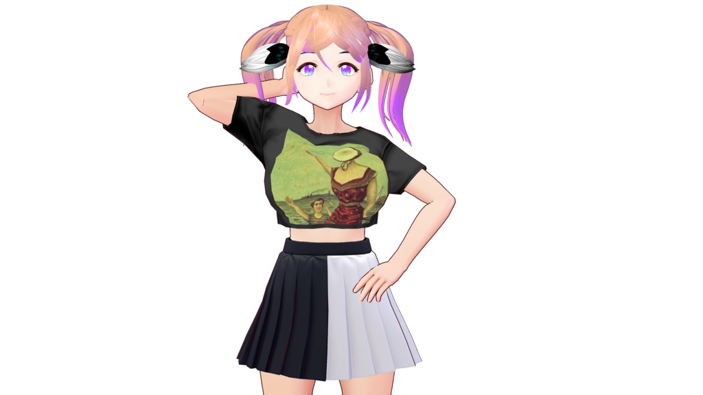 Vroid 50/50 Emo Skirt Edgy 20 Variants! - Vroid 50/50エモスカートエッジの効いた20バリエーション!