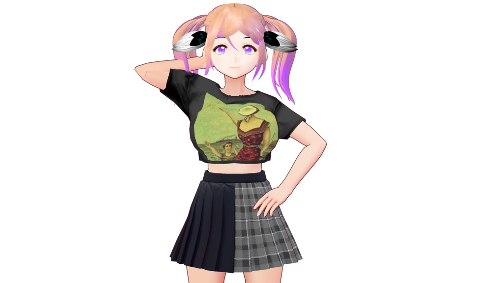 Vroid 50/50 Emo Skirt Edgy 20 Variants! - Vroid 50/50エモスカートエッジの効いた20バリエーション!