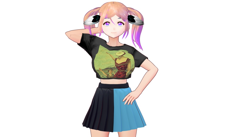 Vroid 50/50 Emo Skirt Edgy 20 Variants! - Vroid 50/50エモスカートエッジの効いた20バリエーション!