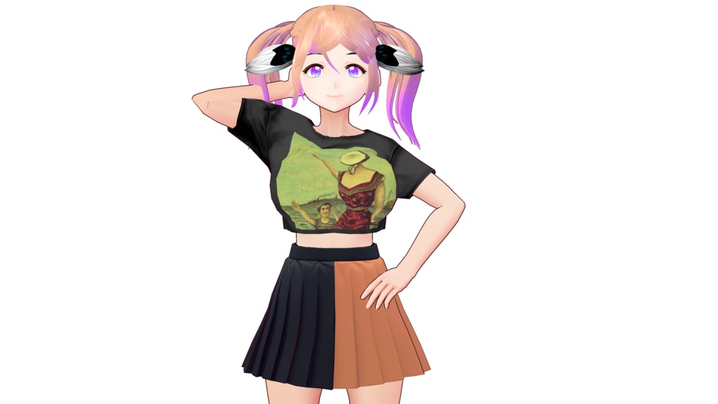 Vroid 50/50 Emo Skirt Edgy 20 Variants! - Vroid 50/50エモスカートエッジの効いた20バリエーション!