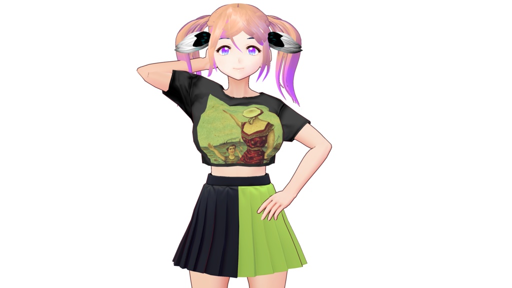 Vroid 50/50 Emo Skirt Edgy 20 Variants! - Vroid 50/50エモスカートエッジの効いた20バリエーション!