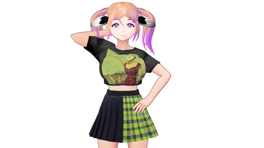 Vroid 50/50 Emo Skirt Edgy 20 Variants! - Vroid 50/50エモスカートエッジの効いた20バリエーション!