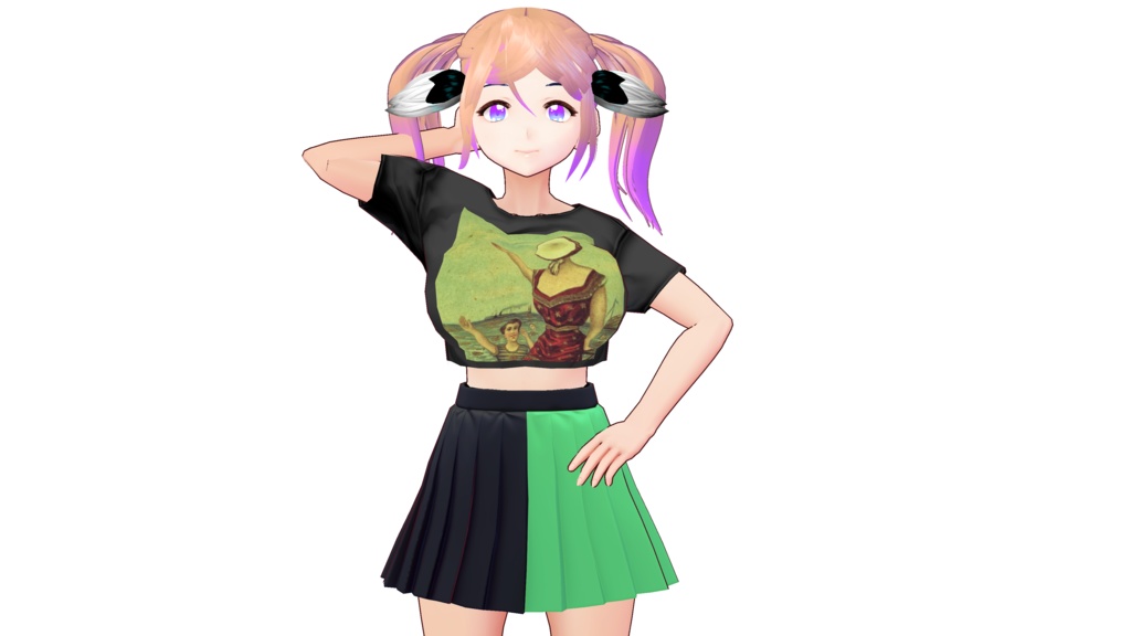 Vroid 50/50 Emo Skirt Edgy 20 Variants! - Vroid 50/50エモスカートエッジの効いた20バリエーション!