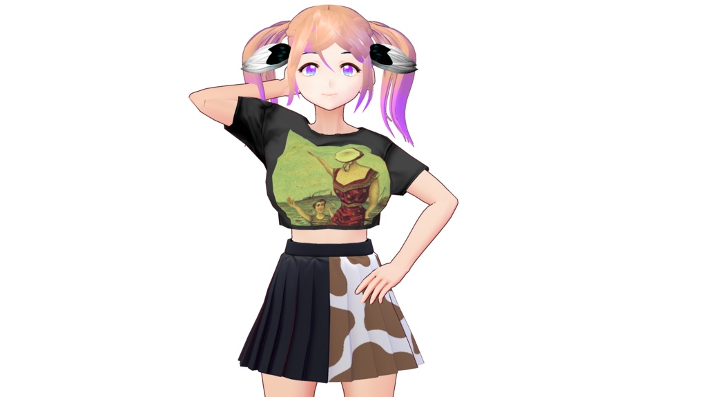 Vroid 50/50 Emo Skirt Edgy 20 Variants! - Vroid 50/50エモスカートエッジの効いた20バリエーション!