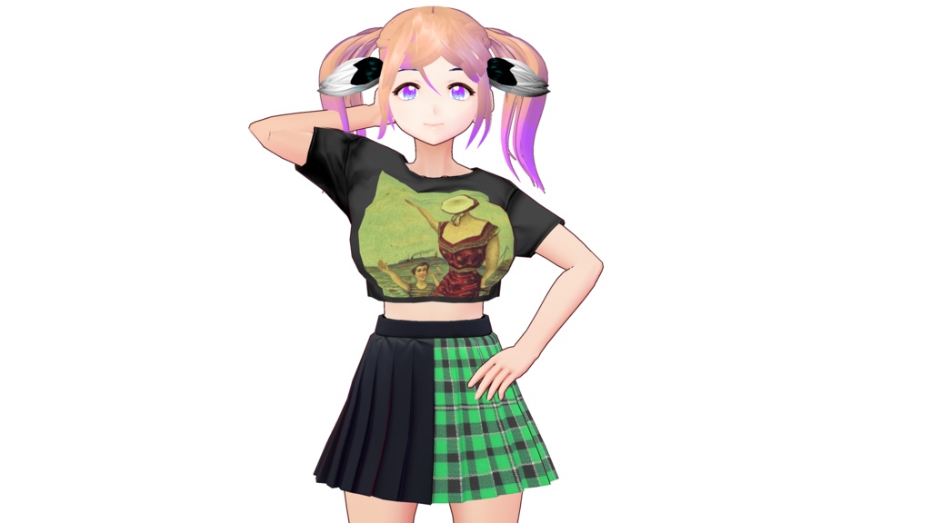 Vroid 50/50 Emo Skirt Edgy 20 Variants! - Vroid 50/50エモスカートエッジの効いた20バリエーション!