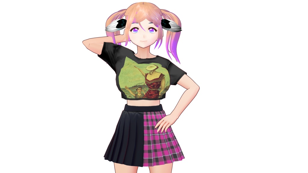 Vroid 50/50 Emo Skirt Edgy 20 Variants! - Vroid 50/50エモスカートエッジの効いた20バリエーション！