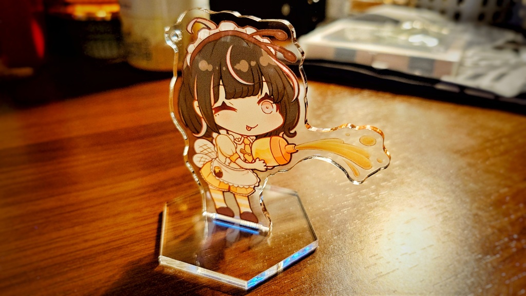 なんにでもはちみつをかける絵堂めおアクリルスタンドキーホルダー