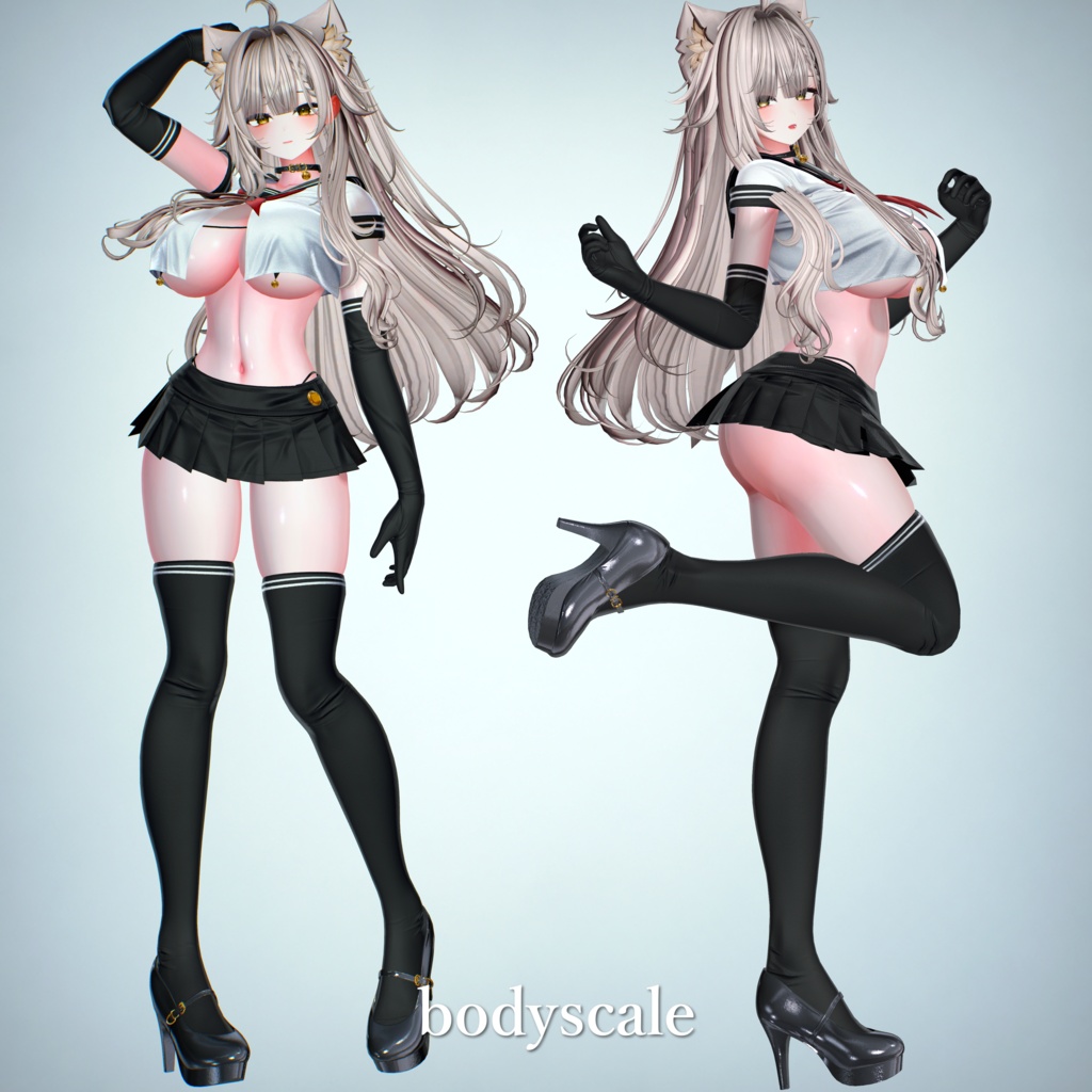 ✩ミルティナお姉ちゃん blendshape+bodyscale+animation✩