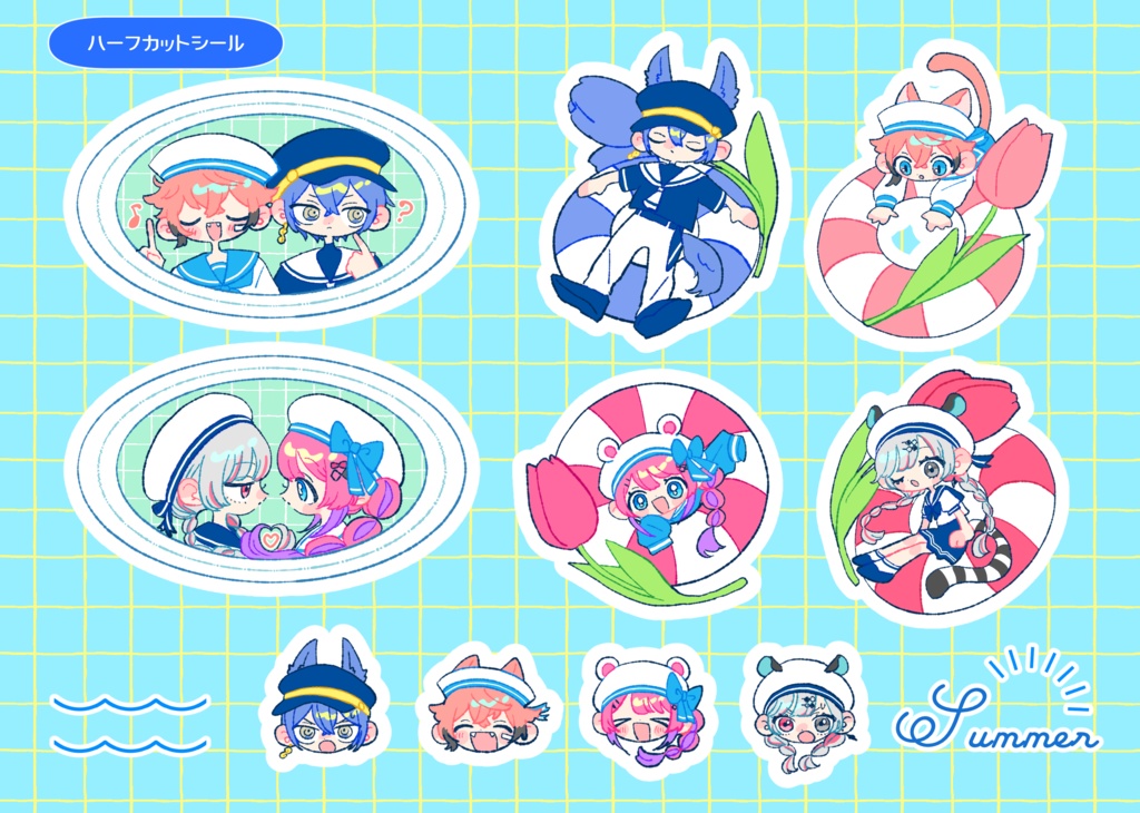 【非公式】シールセット/ハーフカットシール