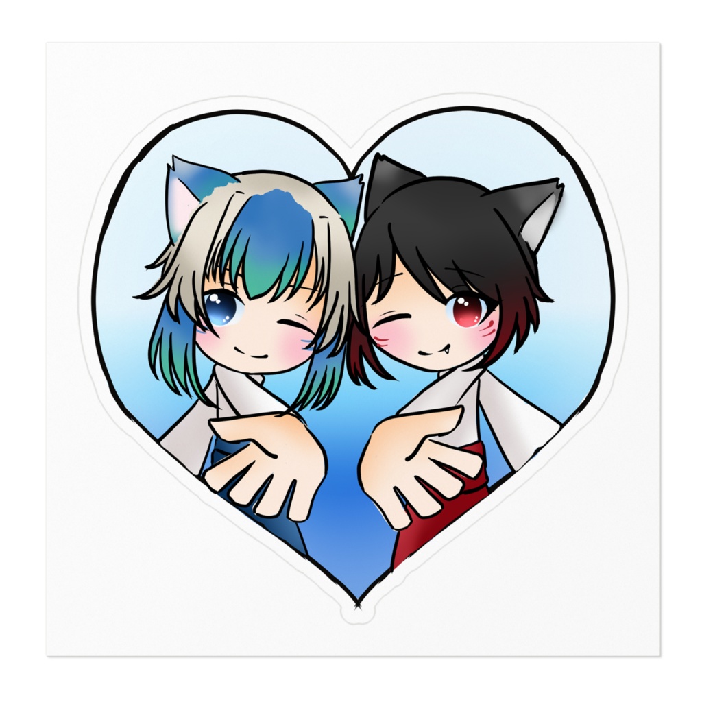 ハートステッカー