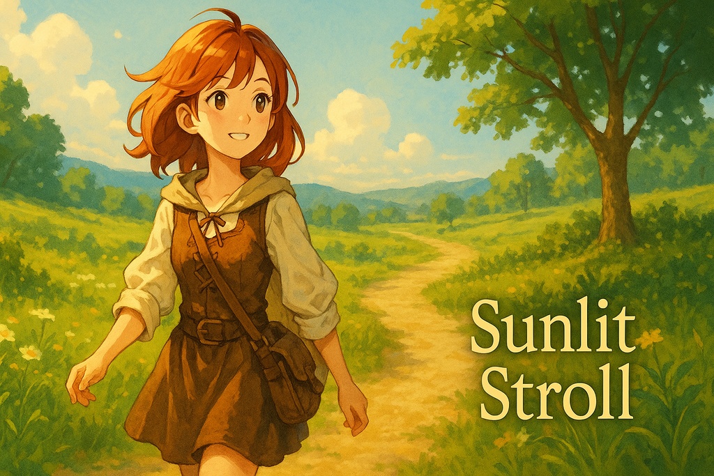 【フリーBGM素材】フィールドマップに使えそうなファンタジー風「Sunlit Stroll」