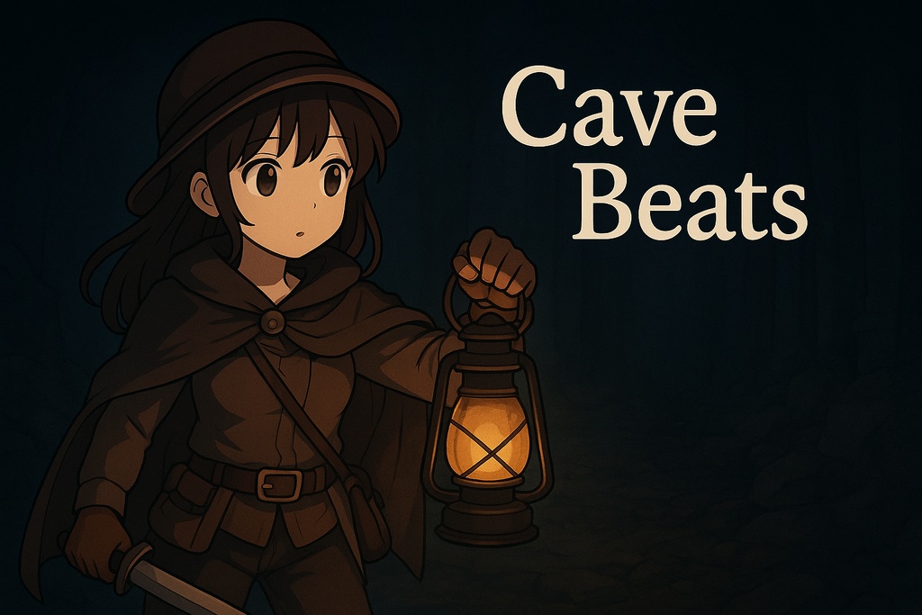 【フリーBGM素材】洞窟探索に使えそうなファンタジー風「Cave Beats」