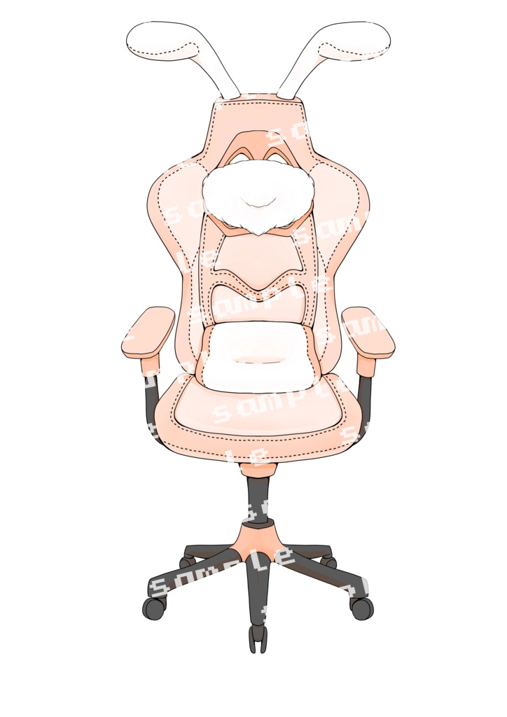 ゲーミングチェア素材(うさぎ風)