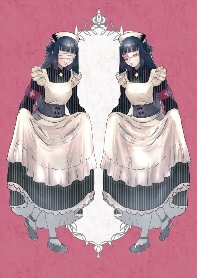 Vtuber立ち絵・パーツ分け・３面図セット