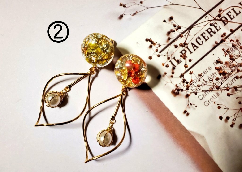 ドライフラワーピアス・イヤリング