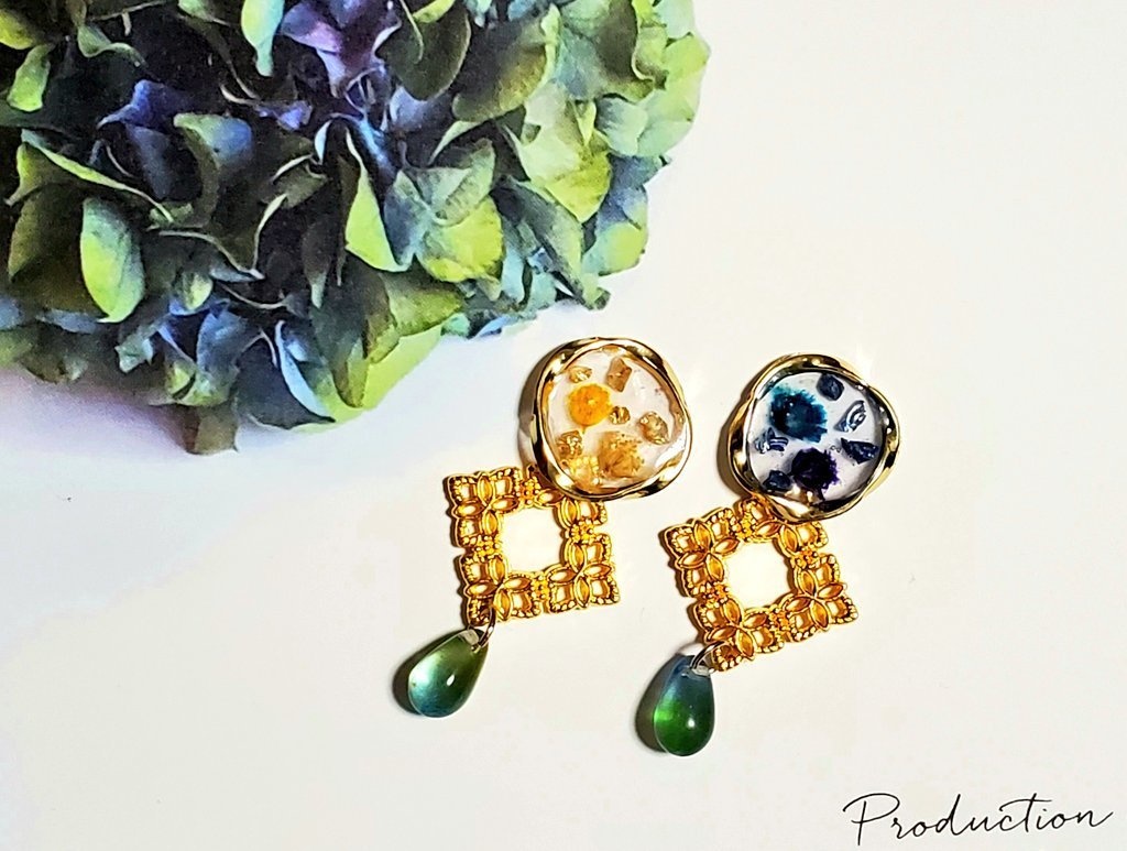 ドライフラワーピアス/イヤリング