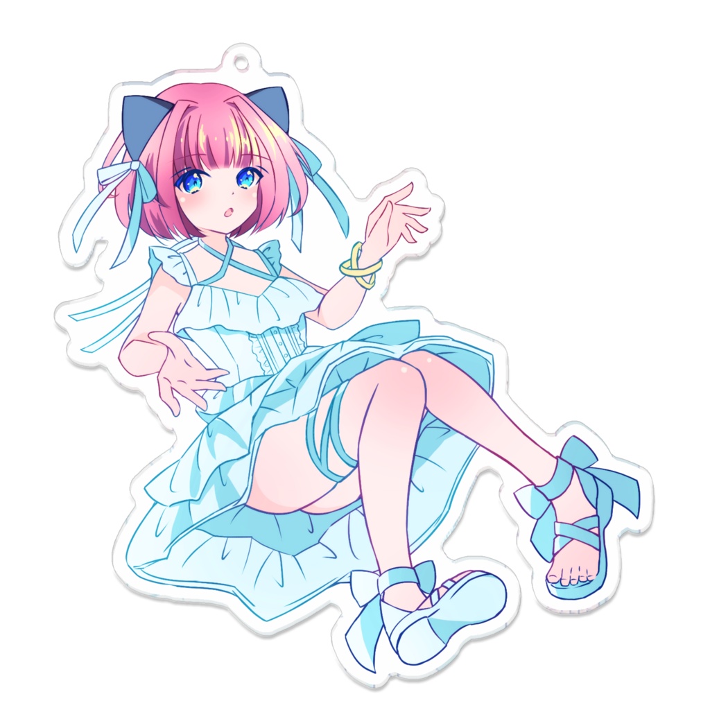 白のワンピースアクキー