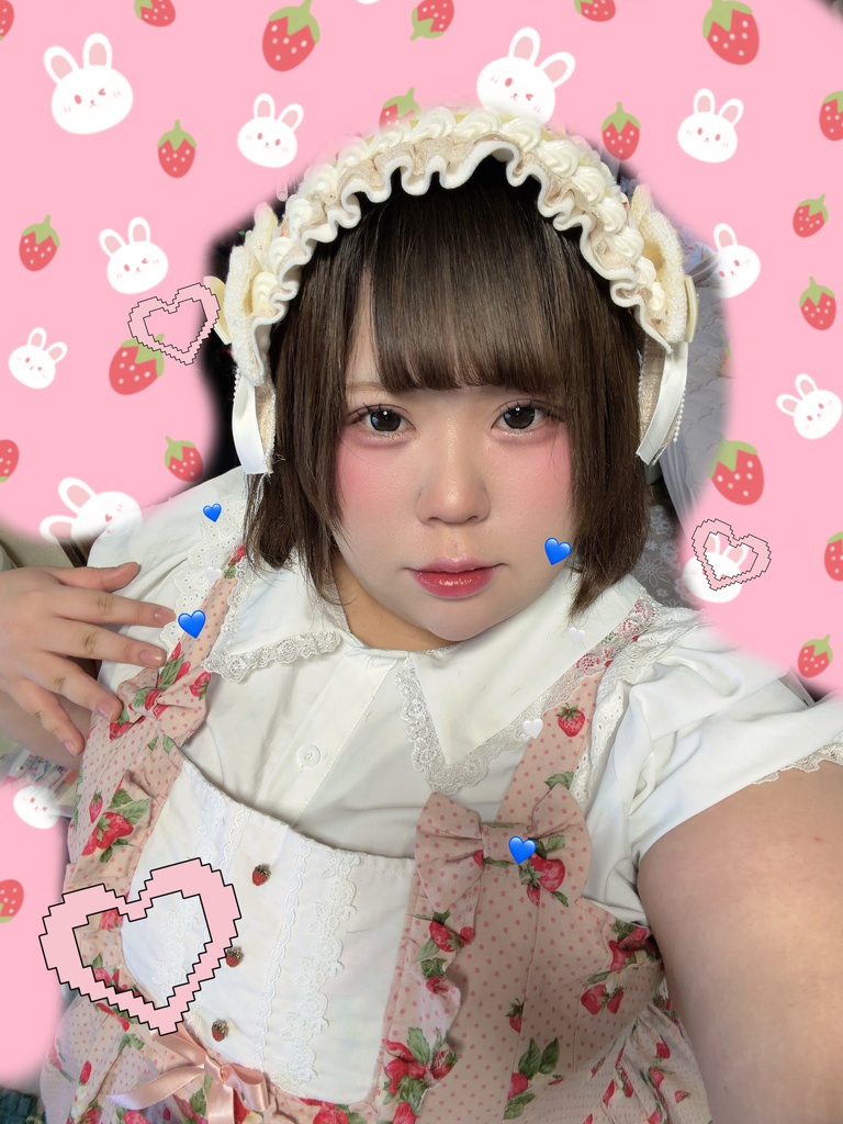 8月チェキ いちごロリィタ/黒猫ちゃん