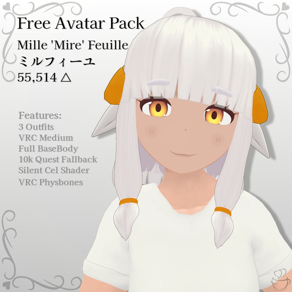 オリジナル3Dモデル「ミルフィーユ」(無料)/ Free Original 3D Model 「Mille 'Mire' Feuille」