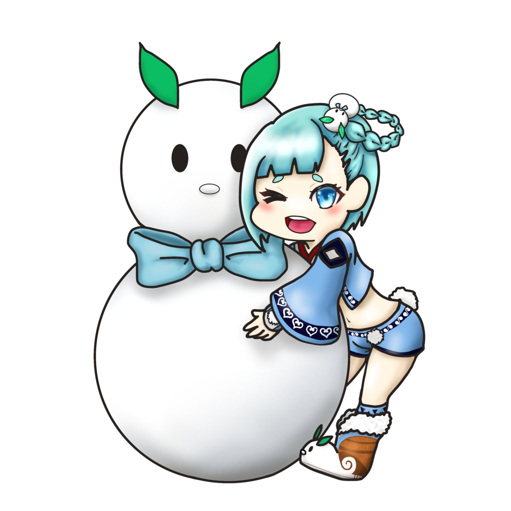 ユクイコロ　アクキー（雪の結晶チャーム付き）