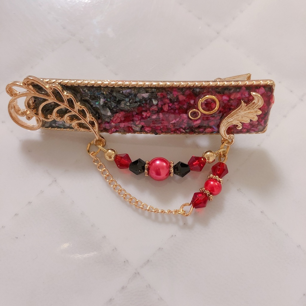 ツイステ風ヘアクリップ