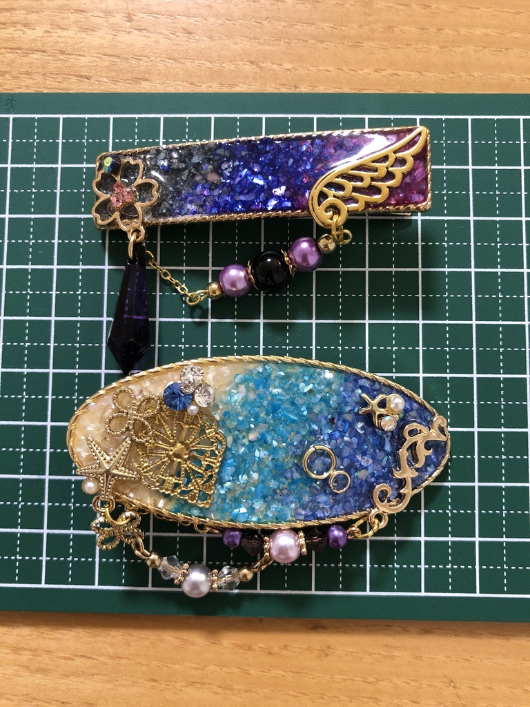 ツイステ風ヘアクリップ