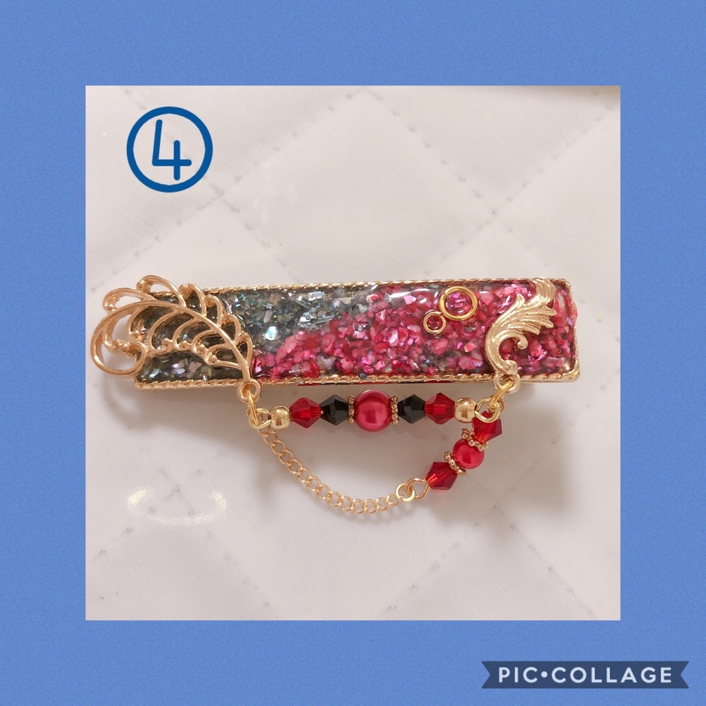 ツイステ風ヘアクリップ