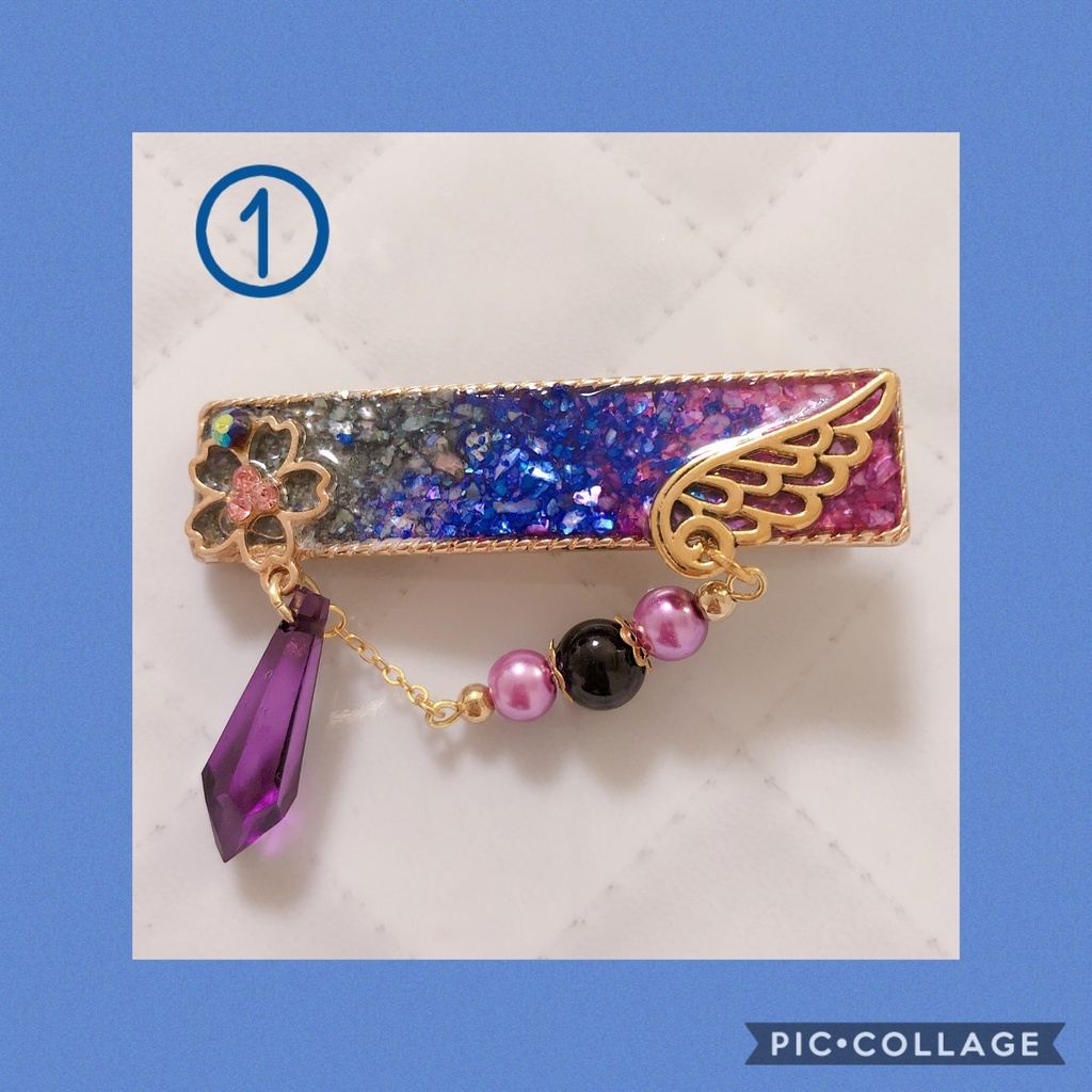 ツイステ風ヘアクリップ