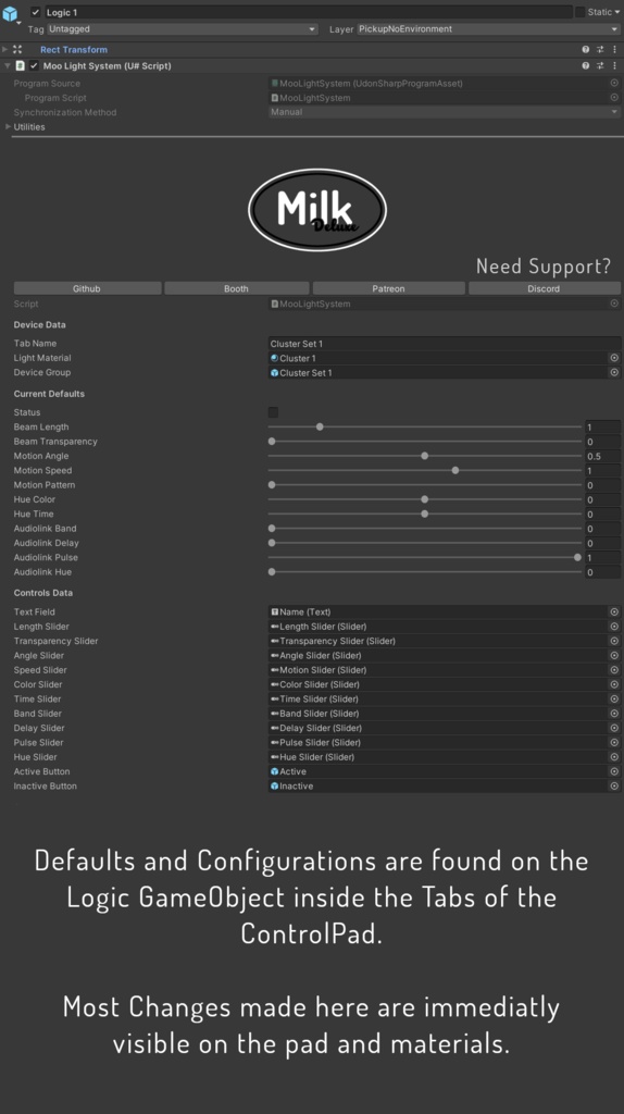 Moo Light System 2.3 with AudioLink Support - PC - Android (ライトシステム)