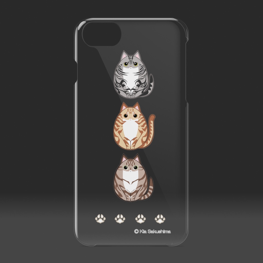 シマころねこクリアiPhoneケース