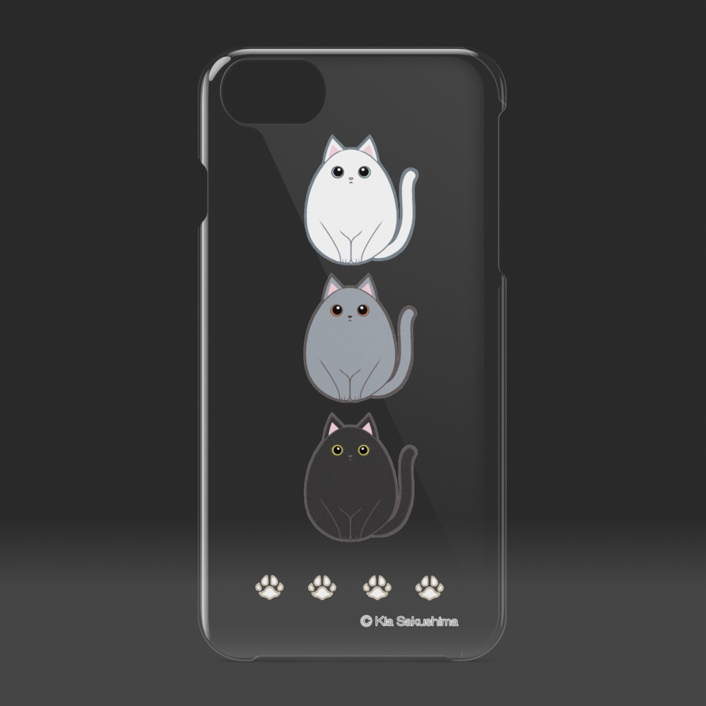 ムジころねこクリアiPhoneケース