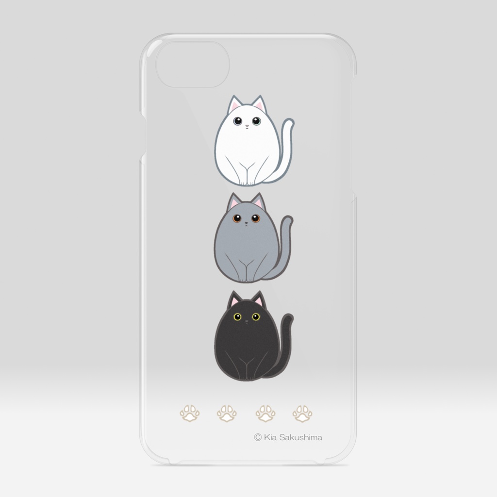 ムジころねこクリアiPhoneケース