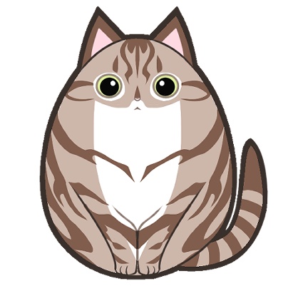 ころねこ井戸端会議時計Bブラウン