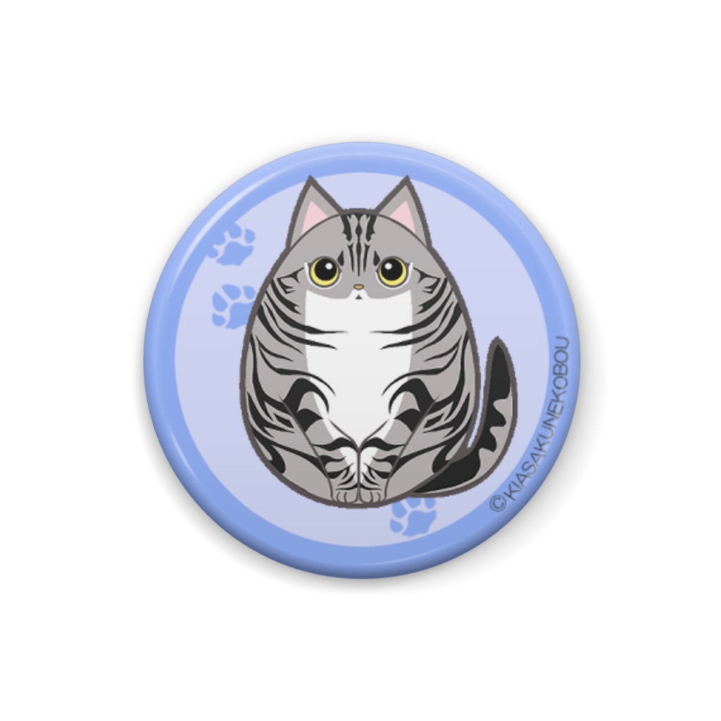 ころねこ缶バッジ<シルバータビー>