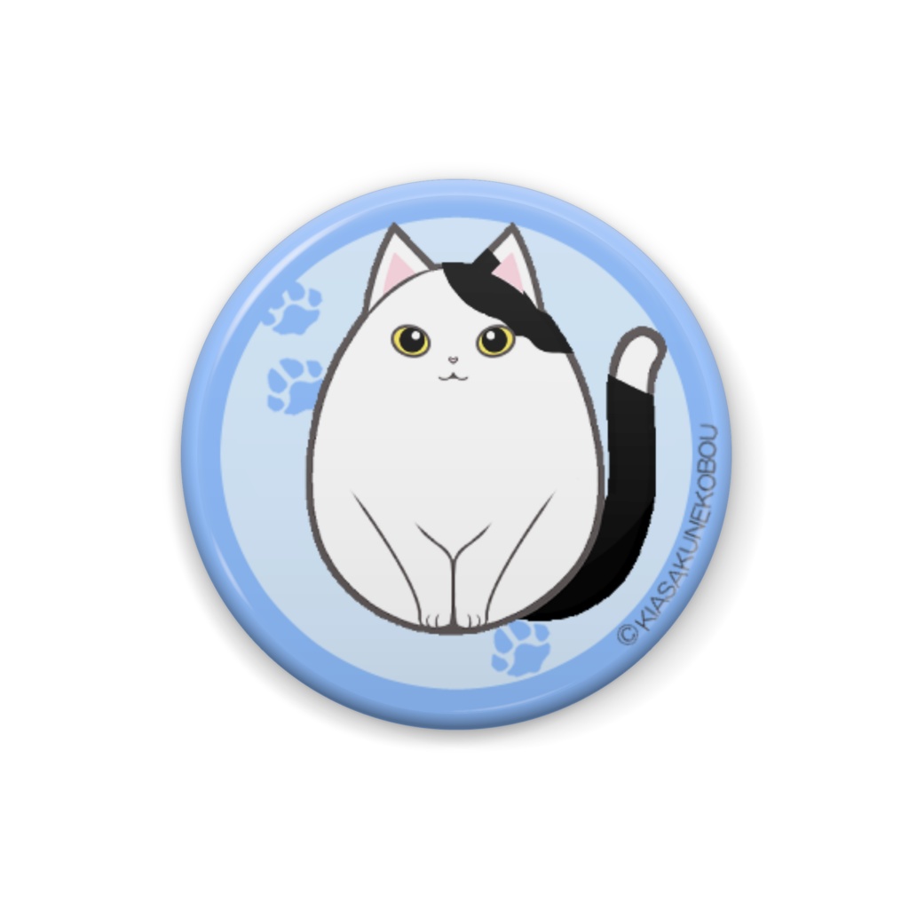 ころねこ缶バッジ<白黒>