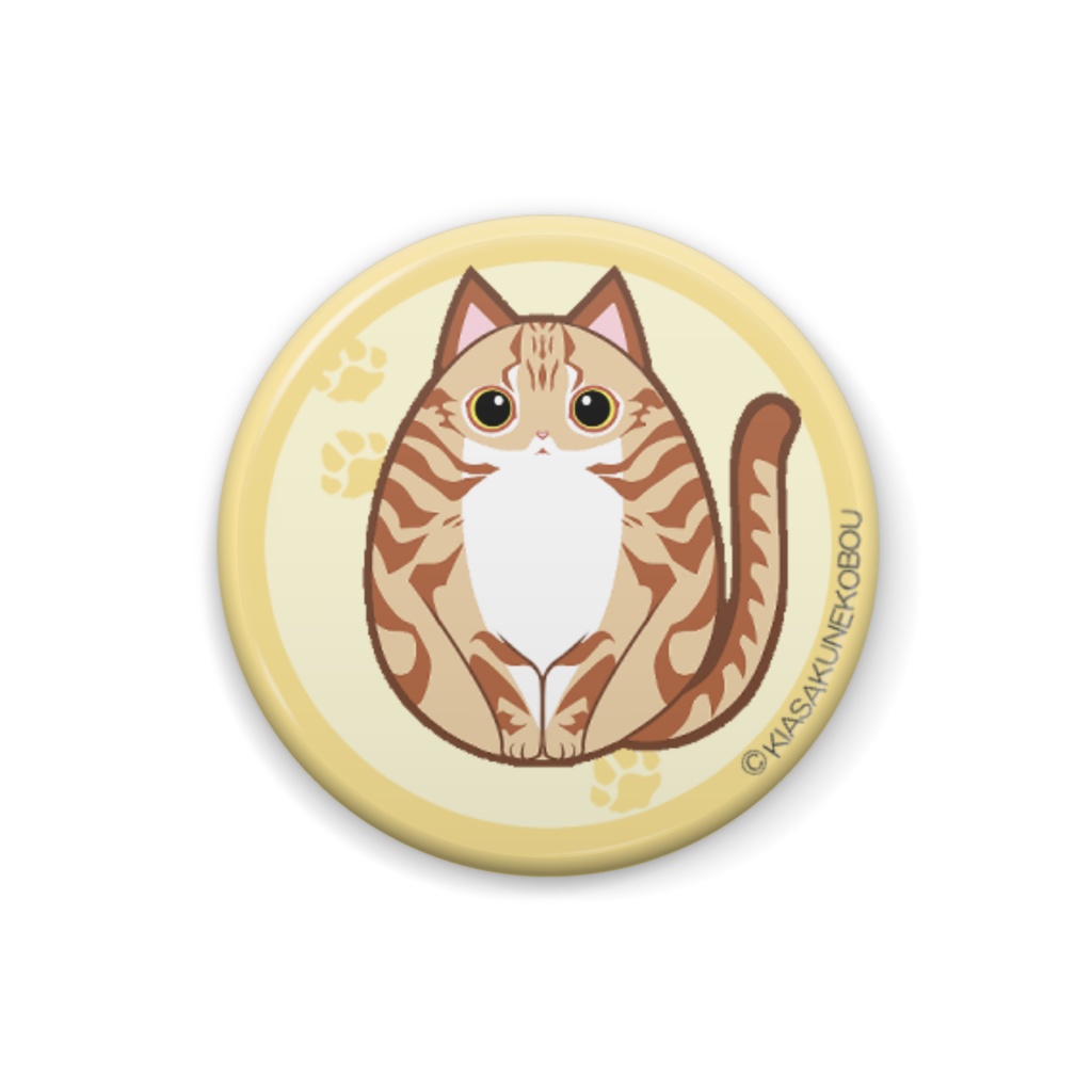 ころねこ缶バッジ<レッドタビー>